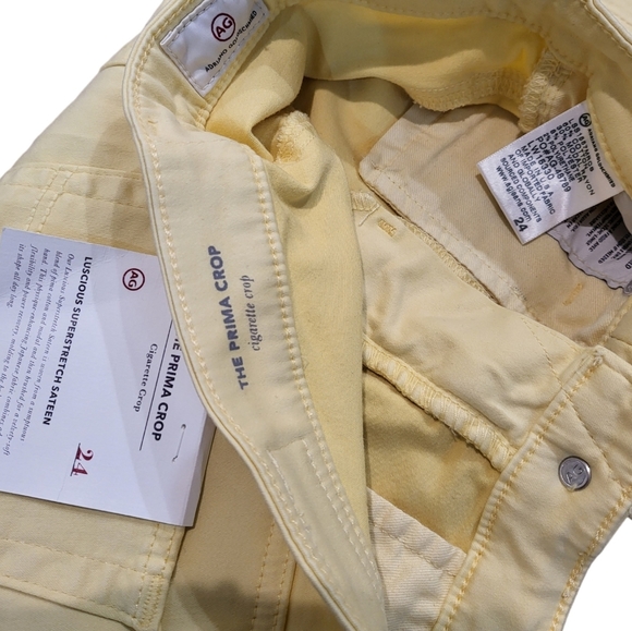 AG Adriano Goldschmied Prima Crop Cigarette Jeans in Morocco Sand Size 24 NWT - Picture 7 of 11